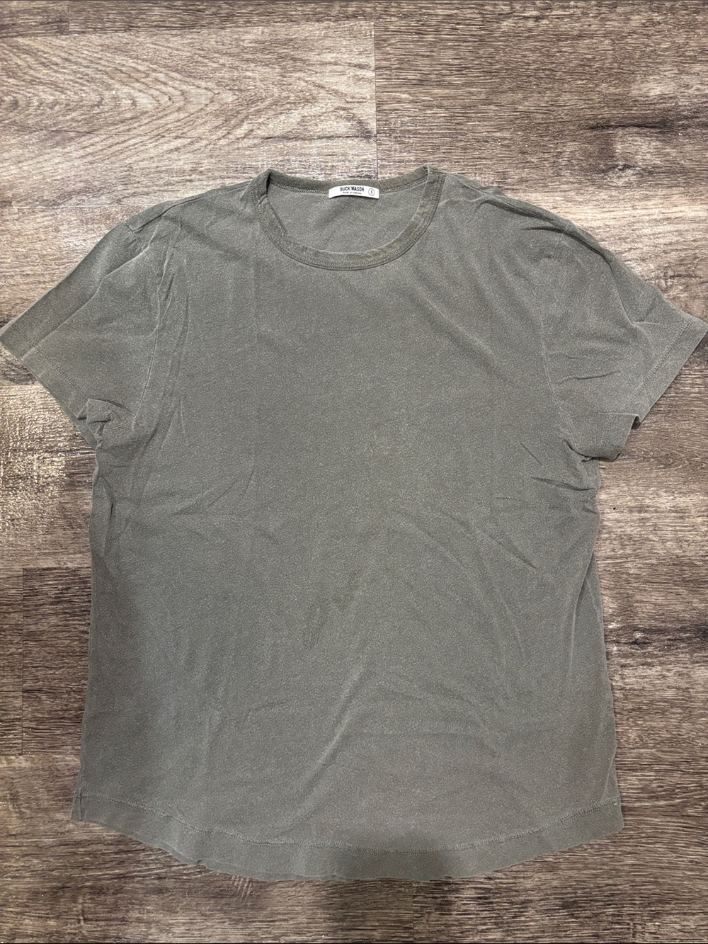 Buck Mason Gray Crew Neck Short Sleeve Tee